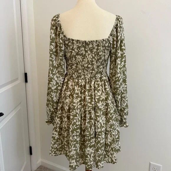 Moon River Floral Green Dress Cottage Prarie - Picture 5 of 13